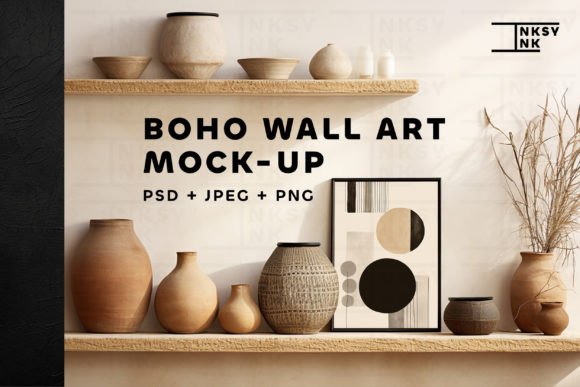 Download Boho Wall Art Mockup | Picture Frame PSD - Wall art Collection