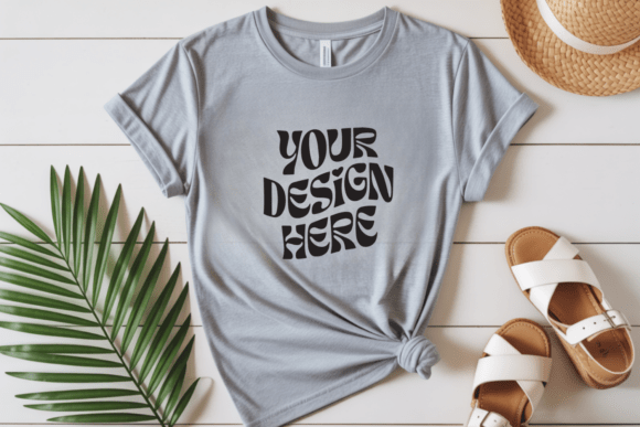 Download Bella Canvas 3001 Tshirt Flat Lay Mockup - Flat lay mockup Collection