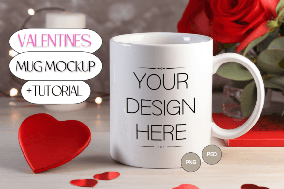 Download Valentines Mug Template, PSD Mug Mockup - Psd mug mockup Collection