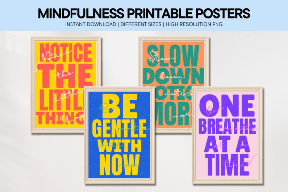 Download Mindfulness Quotes Wall Art Posters Set - Wall art Collection