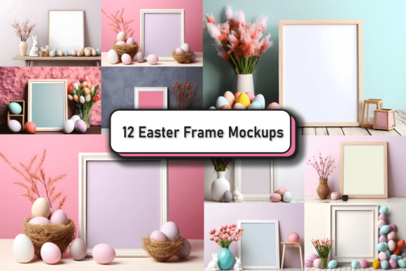 Download Easter Wall Art Frame Mockup Bundle - Wall art Collection