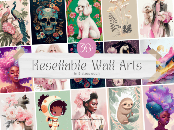 Download Printable Wall Art PLR Resell Rights - Wall art Collection