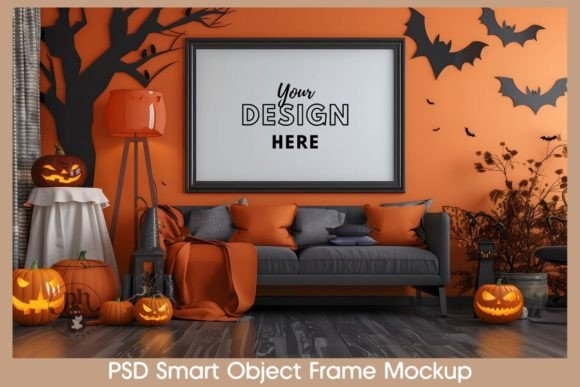 Download Spooky Halloween Wall Art Mockup Framed - Wall art Collection
